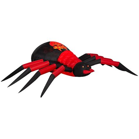 Haunted Living 1.9-ft Lighted Airblown Spider Inflatable in the Outdoor ...