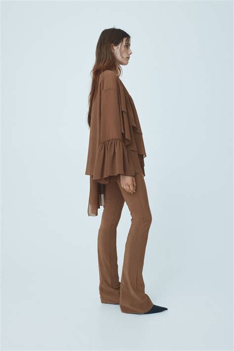 Mesh trousers - Brown - Ladies | H&M IN