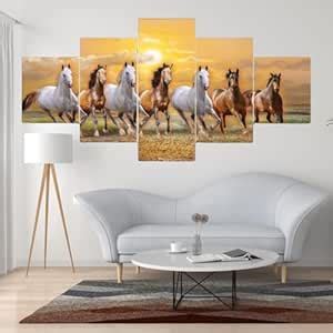 Kingraa Collection Enchanting 7 Horse Wall Painting Bring Strength and ...