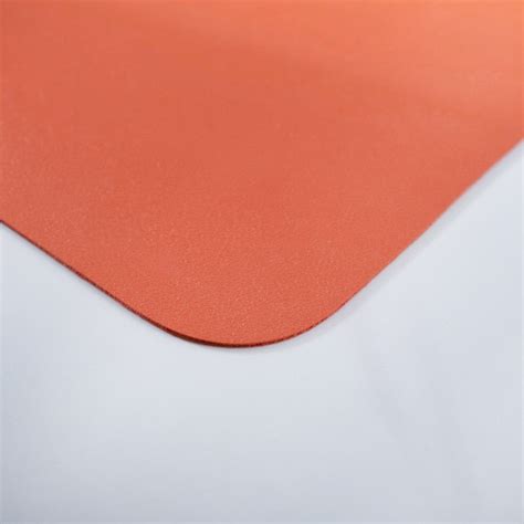 Multipurpose Vegan Leather Desk Mat Orange 31.5 Inch