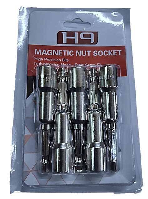 H9 1/4" Shank 10mm Hex Magnetic Power Nut Driver Drill Bit Socket ...