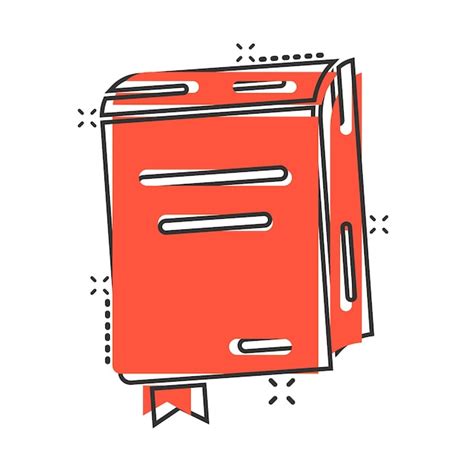 Icône de livre de document dans le style comique Illustration de ...
