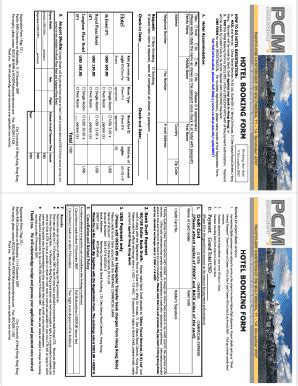 Fillable Online vireo cs cityu edu PCM hotel reservation form ...