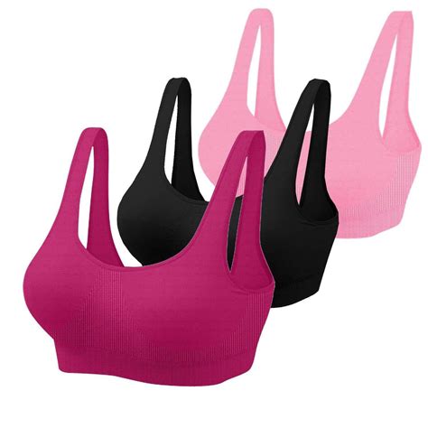 Women's Removable-Padded Non-Wired Sports Air Bra (Pack of 2 ...