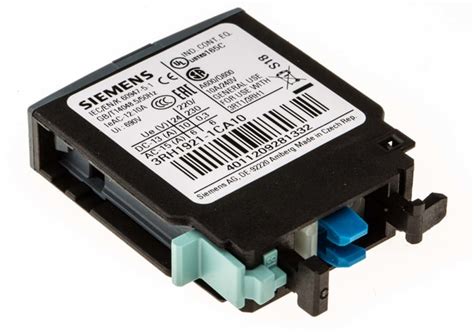 3RH1921-1CA10 Siemens | Siemens Auxiliary Contact, 1 Contact, 1NO, Snap ...
