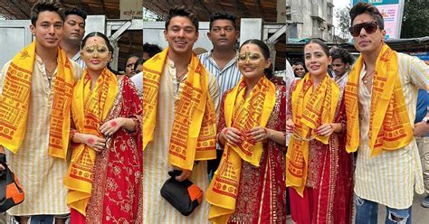 Urfi Javed, Pratik Sehajpal's Visit To Siddhivinayak Temple