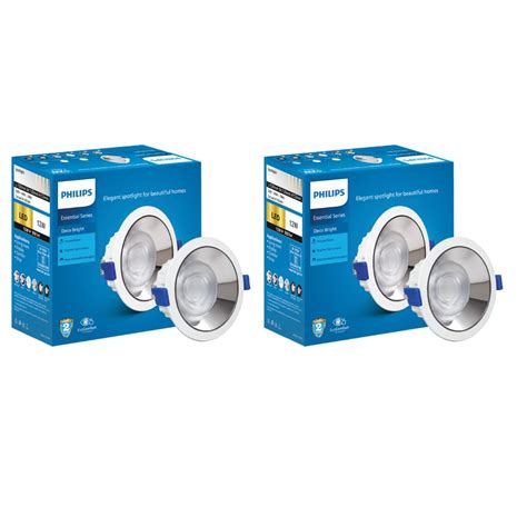 Philips 12 Watt Chrome Reflector LED Ceiling COB Round Spot Light with ...