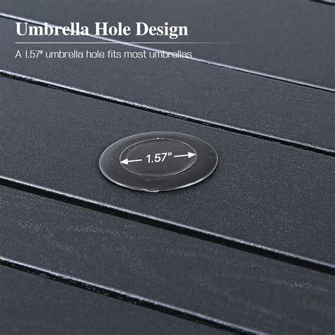 Buy Patio Tree 55 x 28 Outdoor Dining Table, Rectangular Steel Patio ...