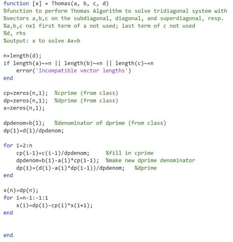 Image result for Thomas Algorithm Python Code