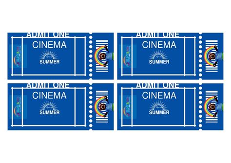 Free Printable Blank Movie Ticket Templates [PDF, Word]