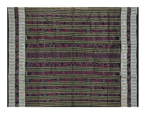 Sambalpuri Bichitrapuri Silk Saree with blouse piece. Colors : Red Bla