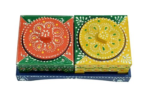 SHAMBHU HANDICRAFTS Wooden MDF Decorated Table Decor, Beautifully ...