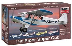 Minicraft Piper Super Cub Airplane Model Kit (1/48 Scale) - Piper Super ...