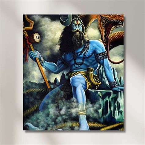 Lord Shiva Handmade Acrylic Painting – Writings On The Wall
