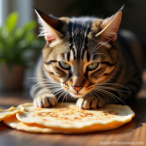 Lebanese Cat enjoying Tortilla | Stable Diffusion Online