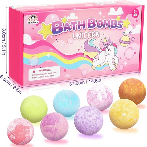 Buy Bath Bombs for Kids with Surprise Inside, 8 Pack Bath Bomb Gift Set ...