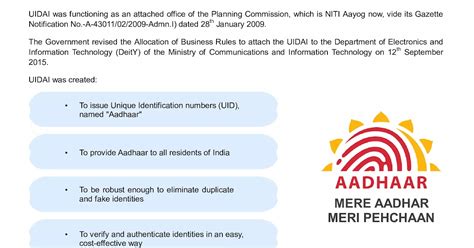 Aadhar Handbook English Download in PDF | UIDAI Handbook Download in ...