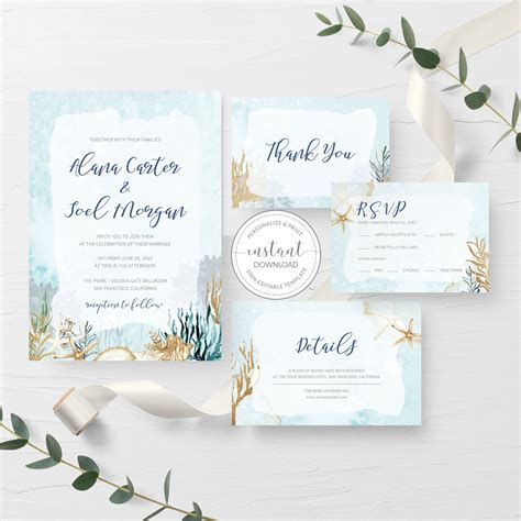 Beach wedding invitation 60 photos - Astyledwedding.com