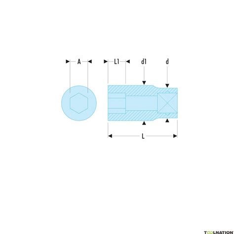 Facom S.26H Cap 26 mm 1/2" 6-sided with metric measurements
