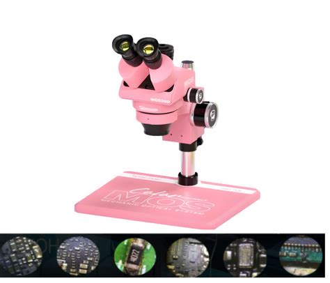 Mechanic Mos300-B11 Microscope (Pink) With 0.5X Lence - AKINFOTOOLS