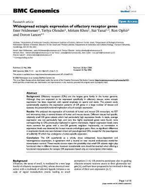 Fillable Online bmc genomics bmc genomics 2006 7121 form Fax Email ...