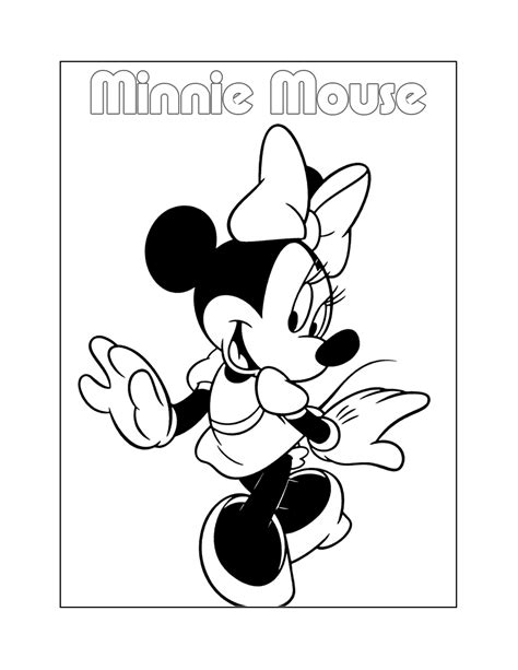 Minnie Mouse Coloring Pages – Printable Coloring Pages. FREE