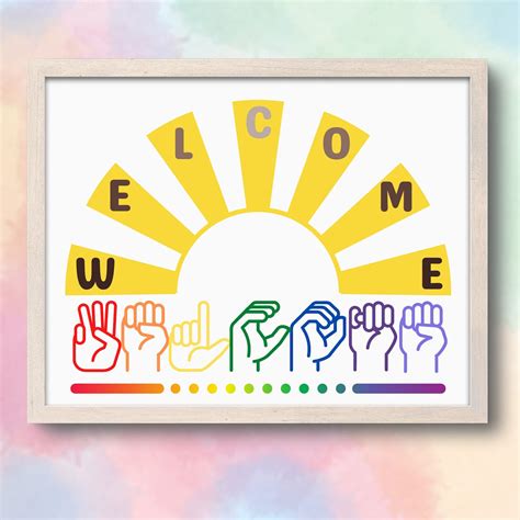 Welcome Poster | American Sign Language Wall Poster | ASL | Inclusive ...