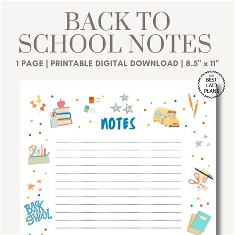 Image result for Back to School Note