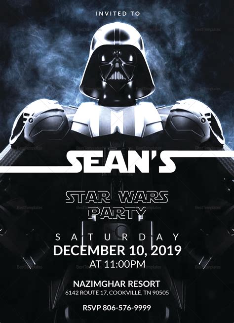 Star Wars Birthday Invitation Templates