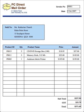 Image result for FileMaker Invoice