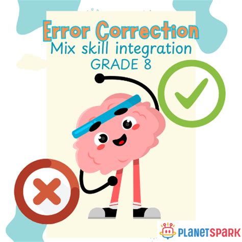 Class 8 English Grammar Worksheet on Error Fixing | PlanetSpark