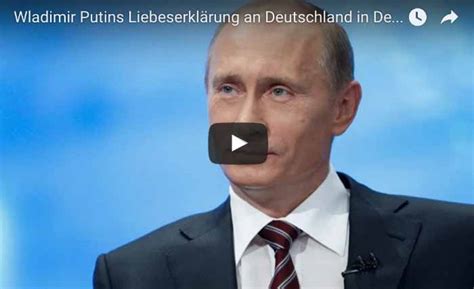 Wladimir Putins Liebeserklärung an Deutschland in Deutsch im Deutschen ...