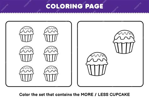 Juego educativo para niños para colorear página más o menos imagen de ...