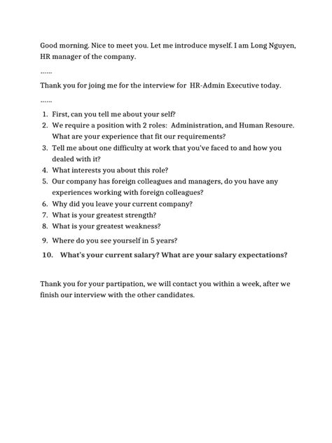 Image result for Example of an Interview