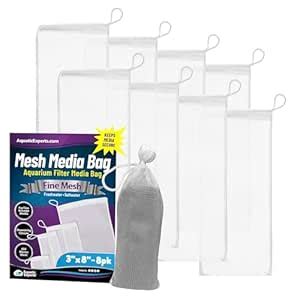 Fine Mesh Media Filter Bags - 3" by 8" - 8 Pack with Drawstrings for ...