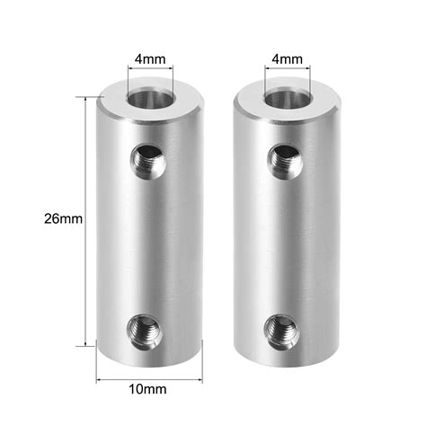Shaft coupling 4mm to 4mm caliber L26xD10 robot | Ubuy India