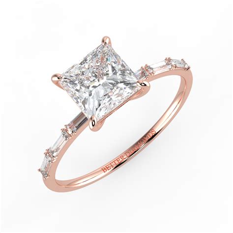 Pema - 18K RG 1.16 ct Princess Cut Lab Grown Diamond Half Eternity Ring