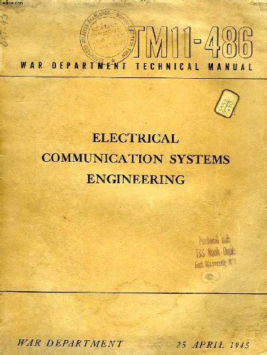 Amazon.in: Buy War department technical manual, tm 11-486, electrical ...