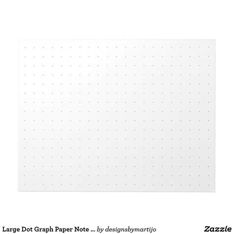 Large Dot Graph Paper Note Pad | Zazzle | Note paper, Note pad, Graph paper