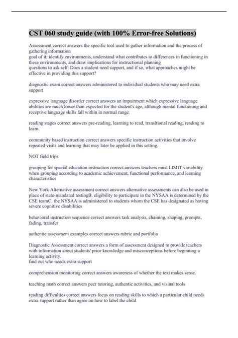 Image result for CST Study Guide Free