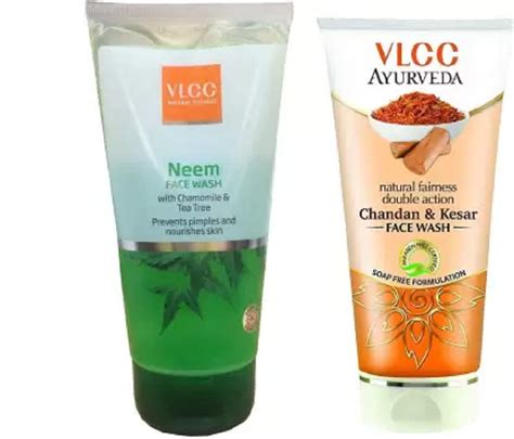 VLCC Neem face wash 150ml and Chandan kesar face wash 100ml Face Wash ...