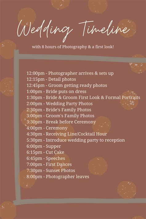 fall wedding timeline