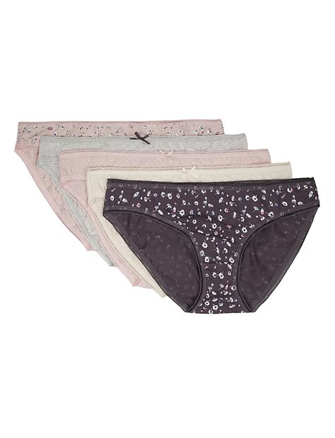 Buy 5 Pack Cotton Mix Bikini at Marks & Spencer