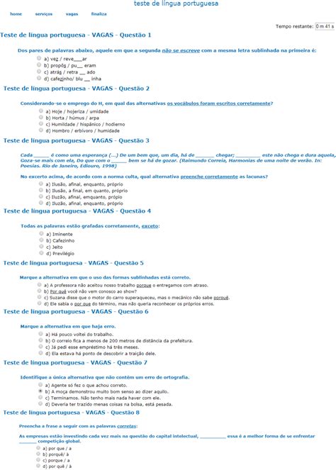 Teste De Ingles Do Vagas Com - BRAINCP