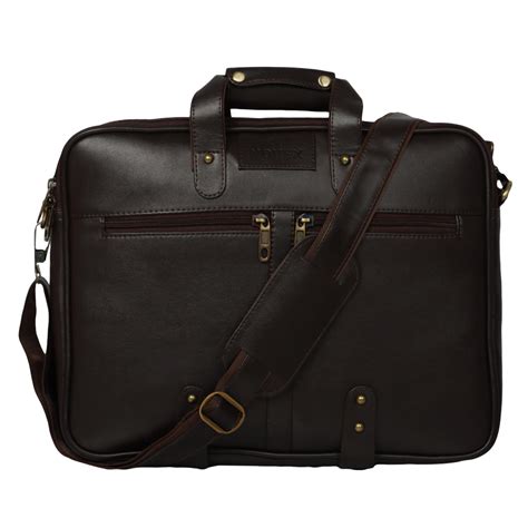 Buy Novex Faux Leather 15-inch Laptop Bag (Brown) at Amazon.in
