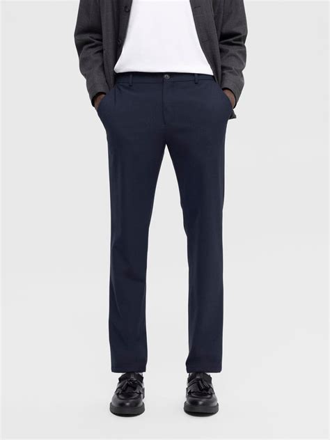 Buy Dark Blue Flex Slim Fit Pants for Men Online