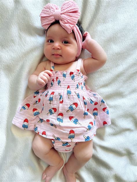 Muslin Smocked Top & Bloomer, Pink Red, White & Blue Popsicle | Diy ...