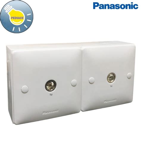 Jual Double Stop Kontak TV Outbow Panasonic Acrosea 1 Gang Socket Din ...