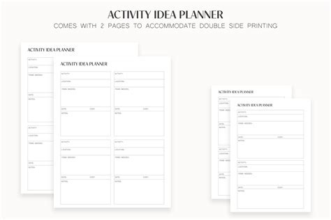 Printable Activity Planner 的图像结果