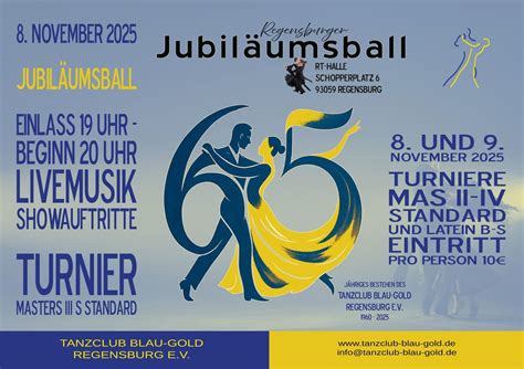 Jubiläumsball Tanzclub Blau-Gold Regensburg e.V. , RT Halle ...